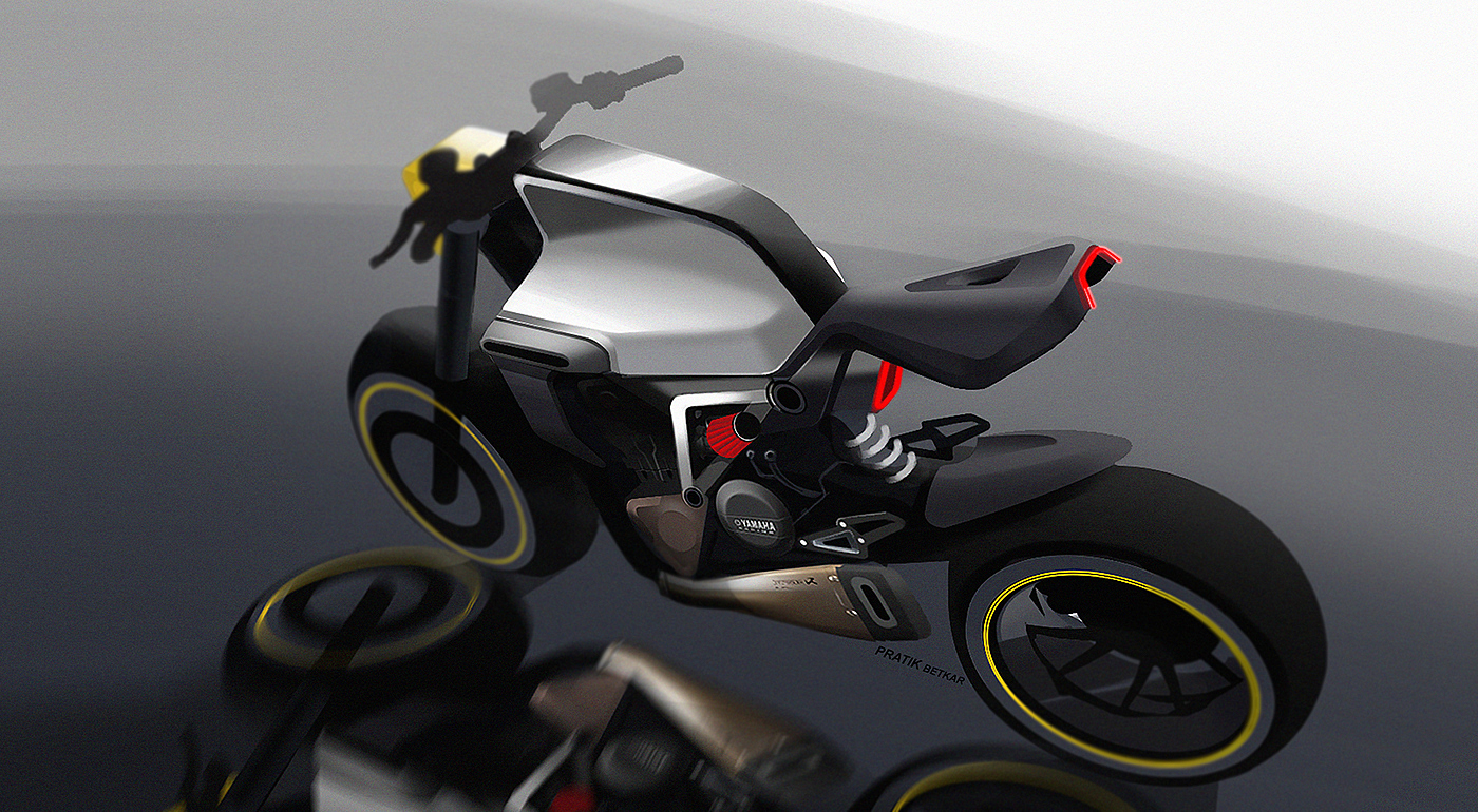 Hand drawn，motorcycle，effect，