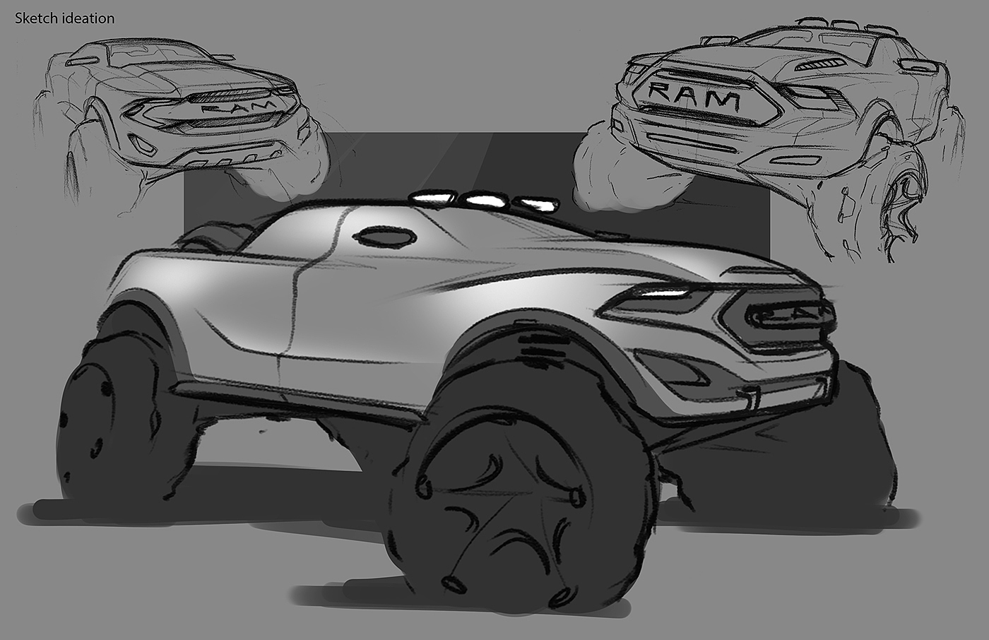 Ram，dodge，automobile，sketch，Hand drawn，