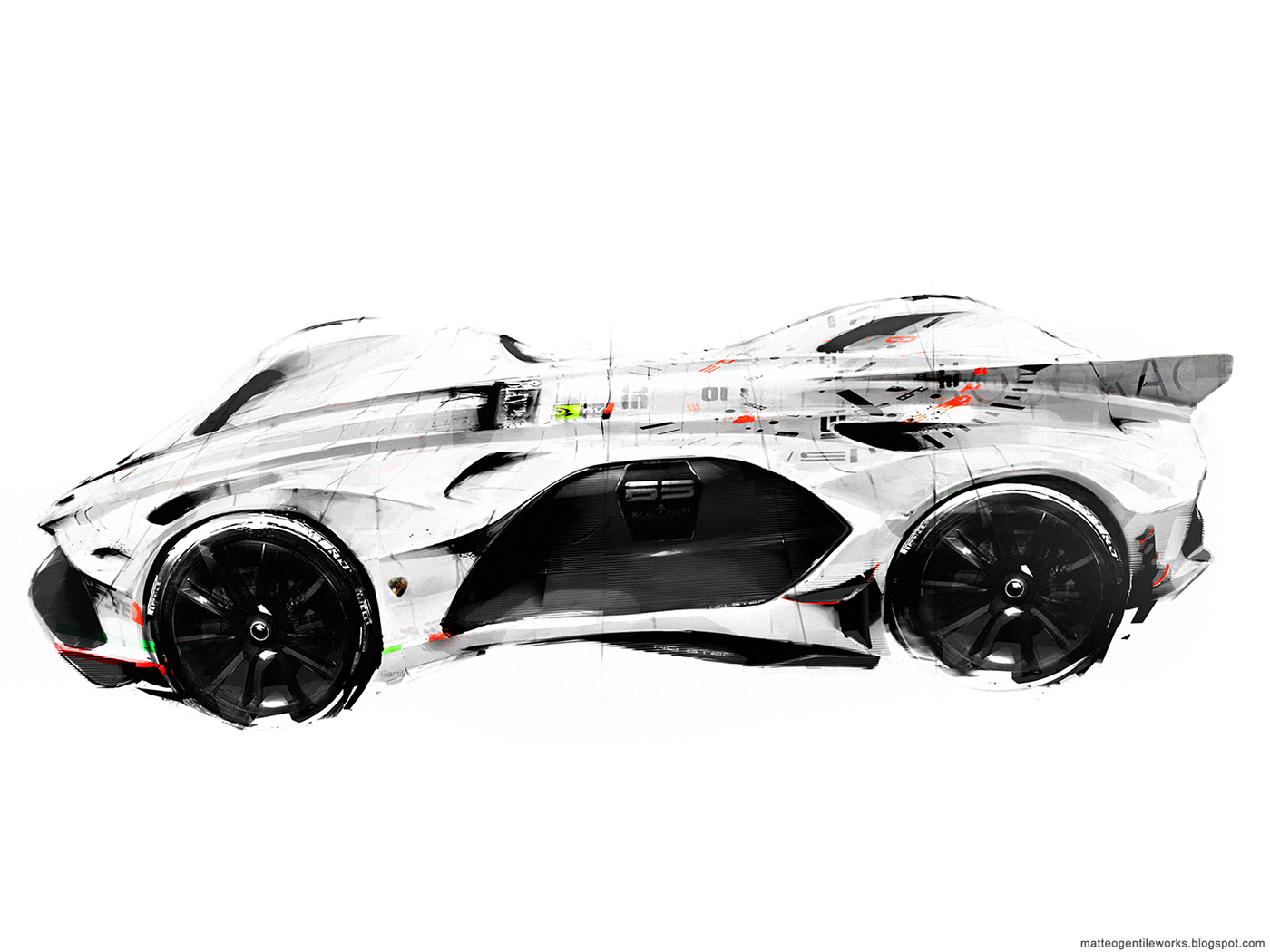 Lamborghini，Racing car，Screensaver，Cool，Automobile design，Autonomous racing，