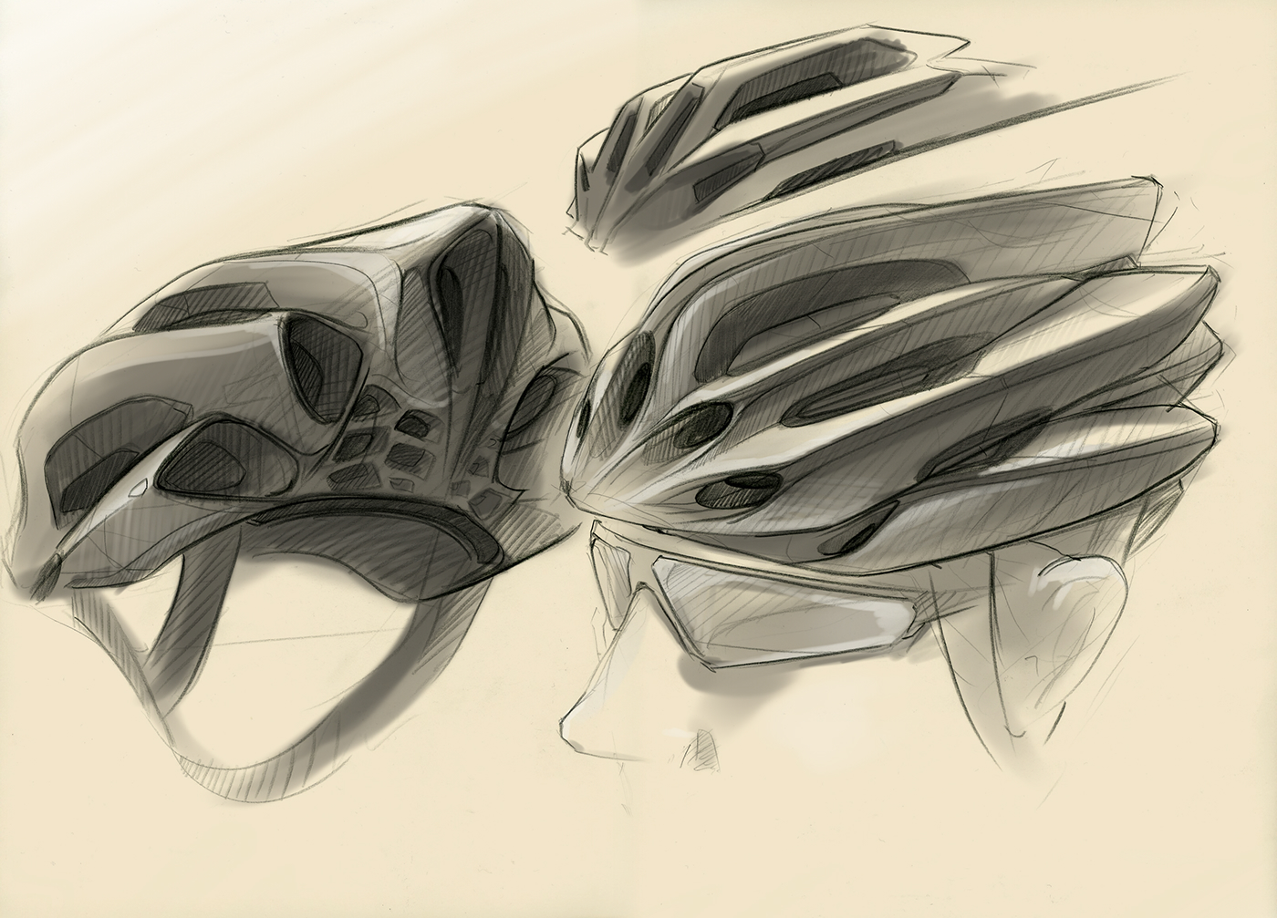 H-SONIC，Bicycle helmet，outdoors，product design，