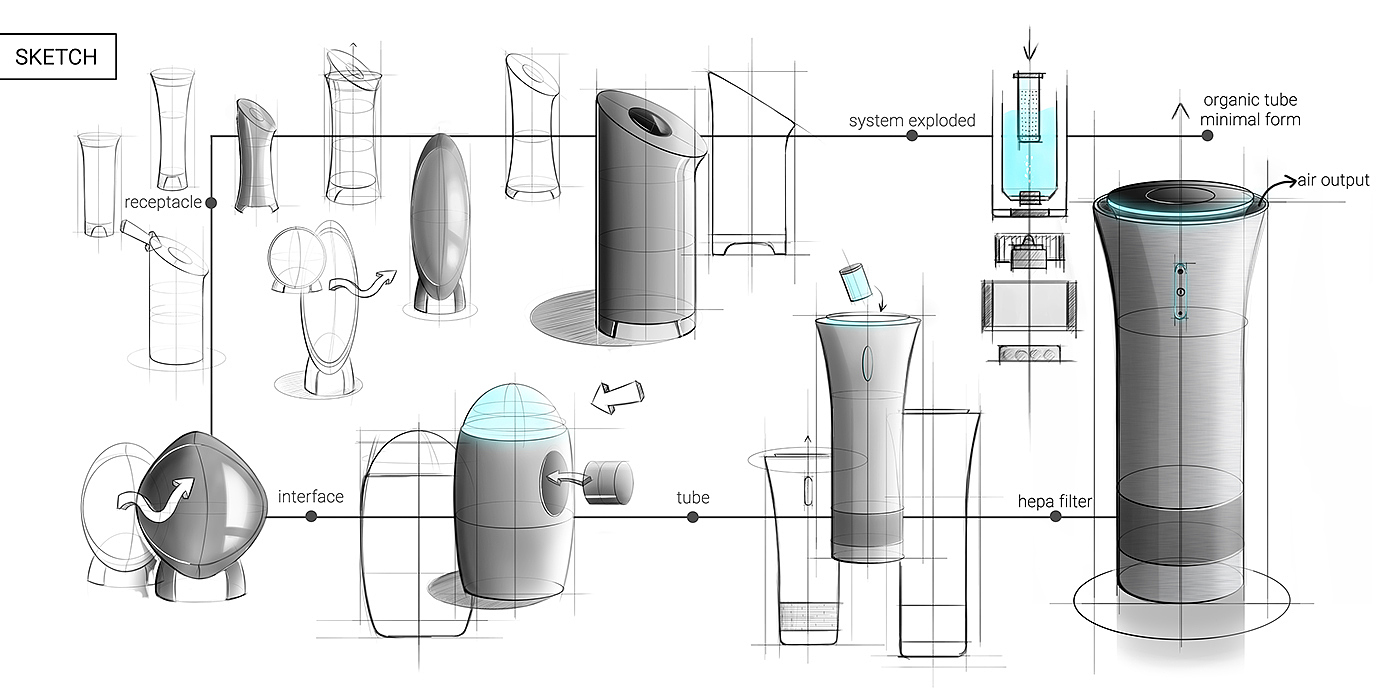 医疗设计，空气净化加湿器，n-air，产品设计，