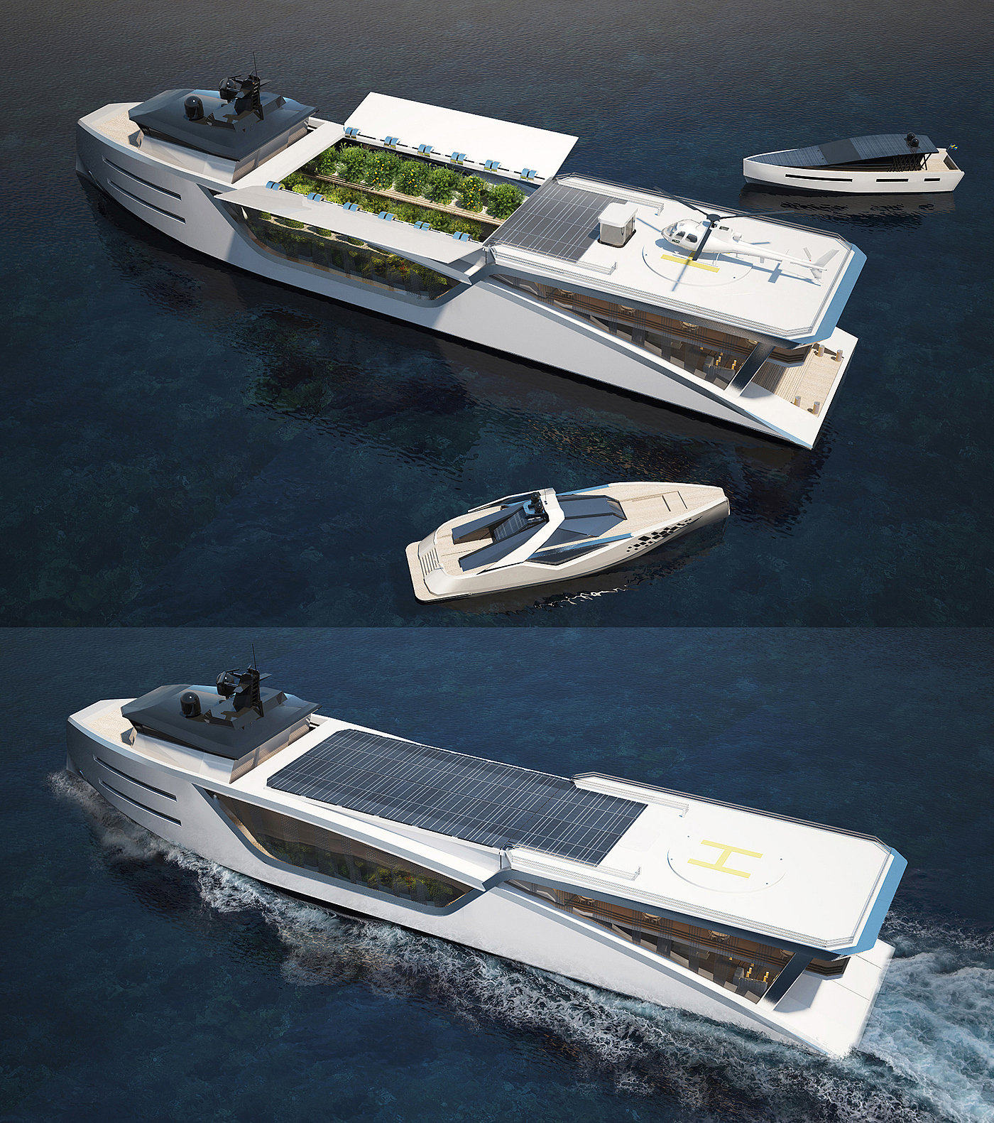 F BOAT，ship，Solar panels，