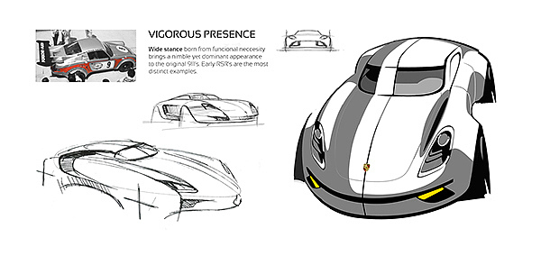 保时捷，草图，汽车，工业设计，跑车，