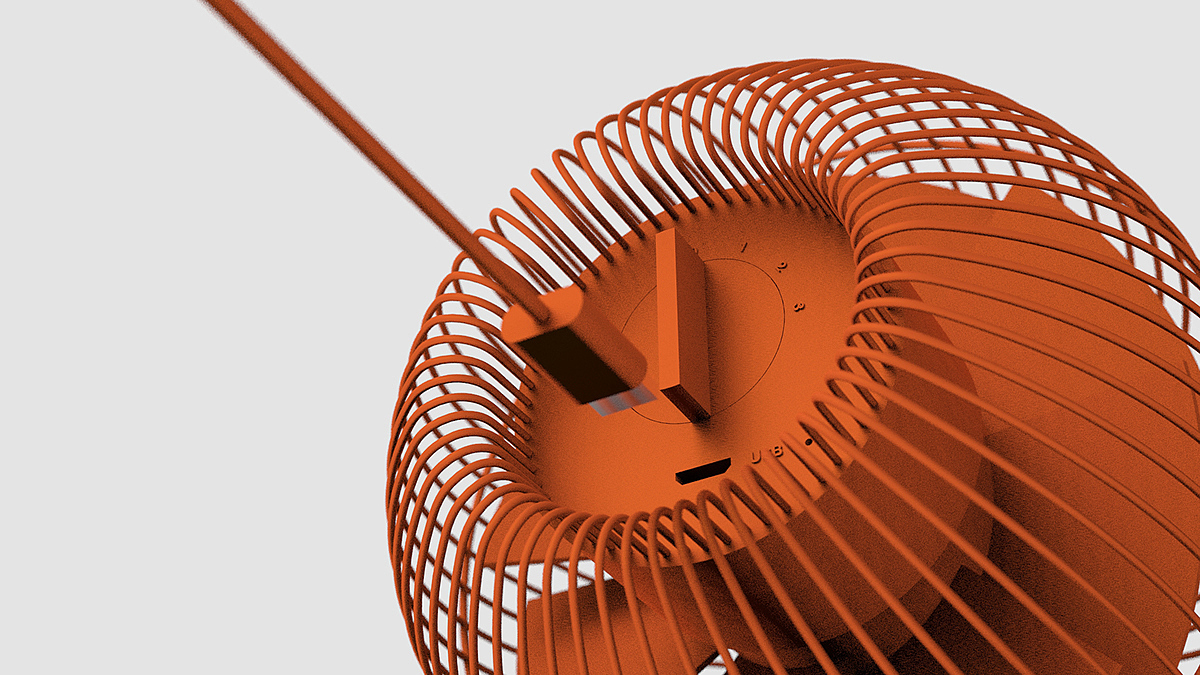 家电设计，产品设计，桌面风扇，USB动力，便携，迷你风扇，