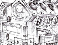 automobile，Ergonomics，industrial design，concept，sketch，