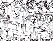 automobile，Ergonomics，industrial design，concept，sketch，