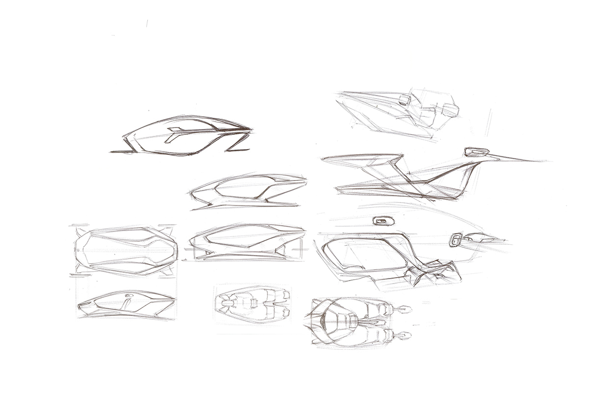 automobile，Ergonomics，industrial design，concept，sketch，