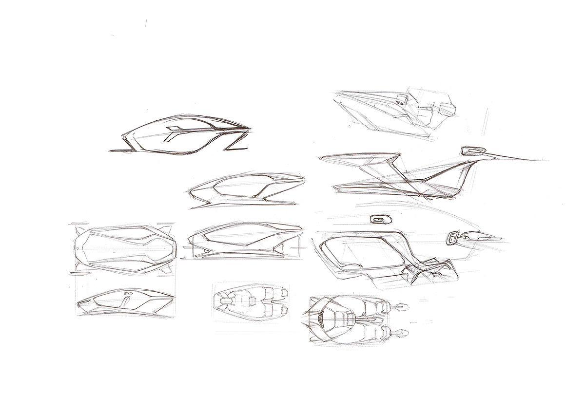 automobile，Ergonomics，industrial design，concept，sketch，