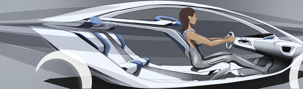 automobile，Ergonomics，industrial design，concept，sketch，