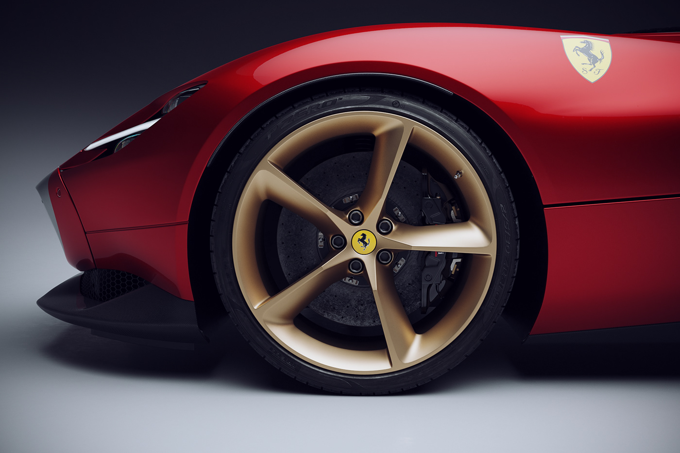 Ferrari，Sports car，cgi，