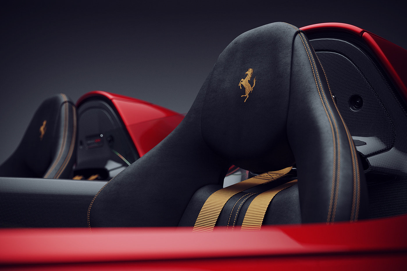 Ferrari，Sports car，cgi，