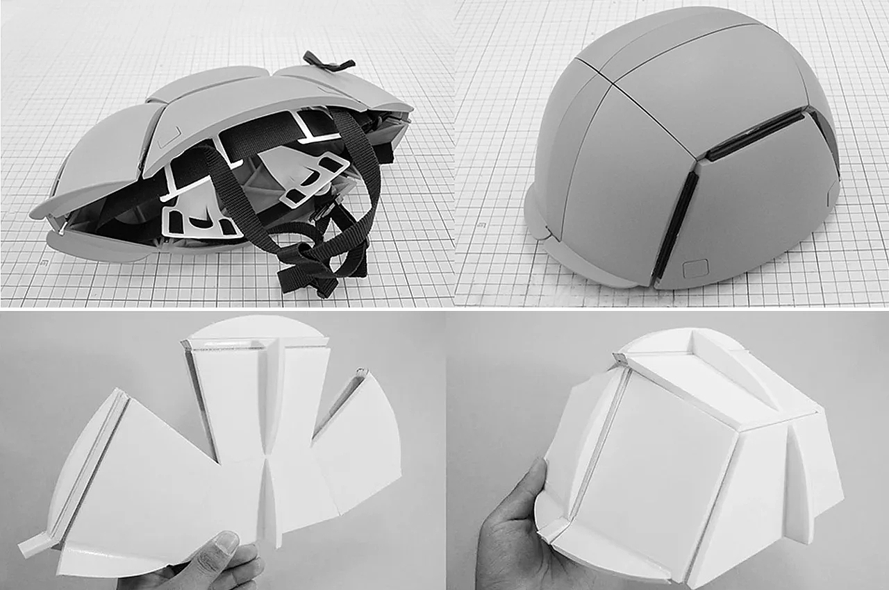 Folding helmet，Life saving accessories，R&D Make，