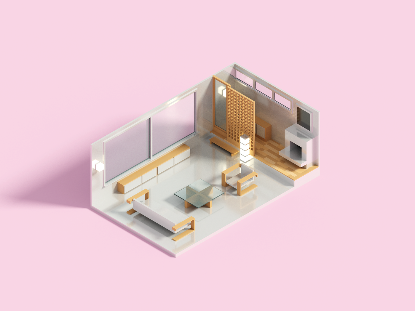 Rooms 2020，Modeling and rendering，Illustration，