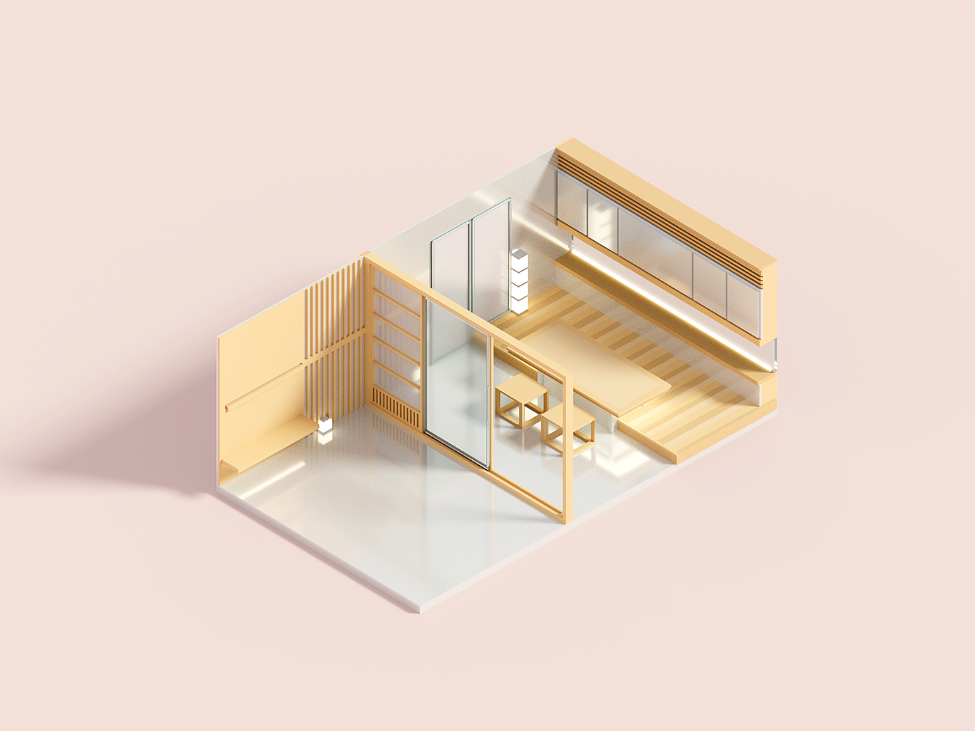 Rooms 2020，Modeling and rendering，Illustration，