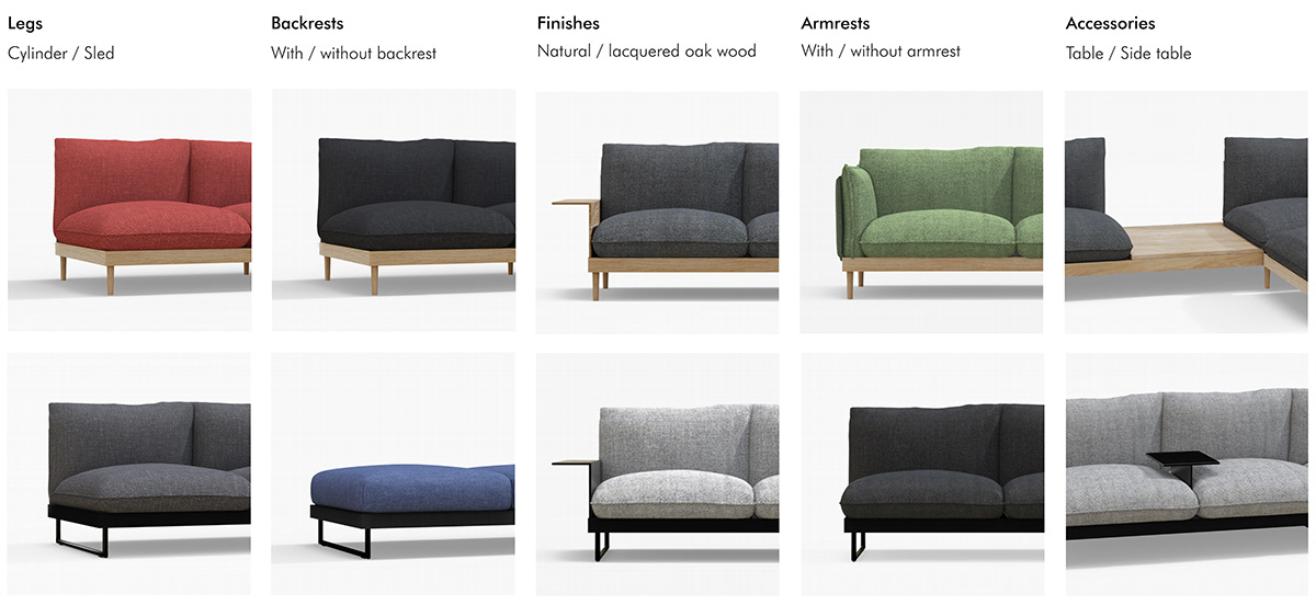 Hassel，sofa，sofa，modularization，