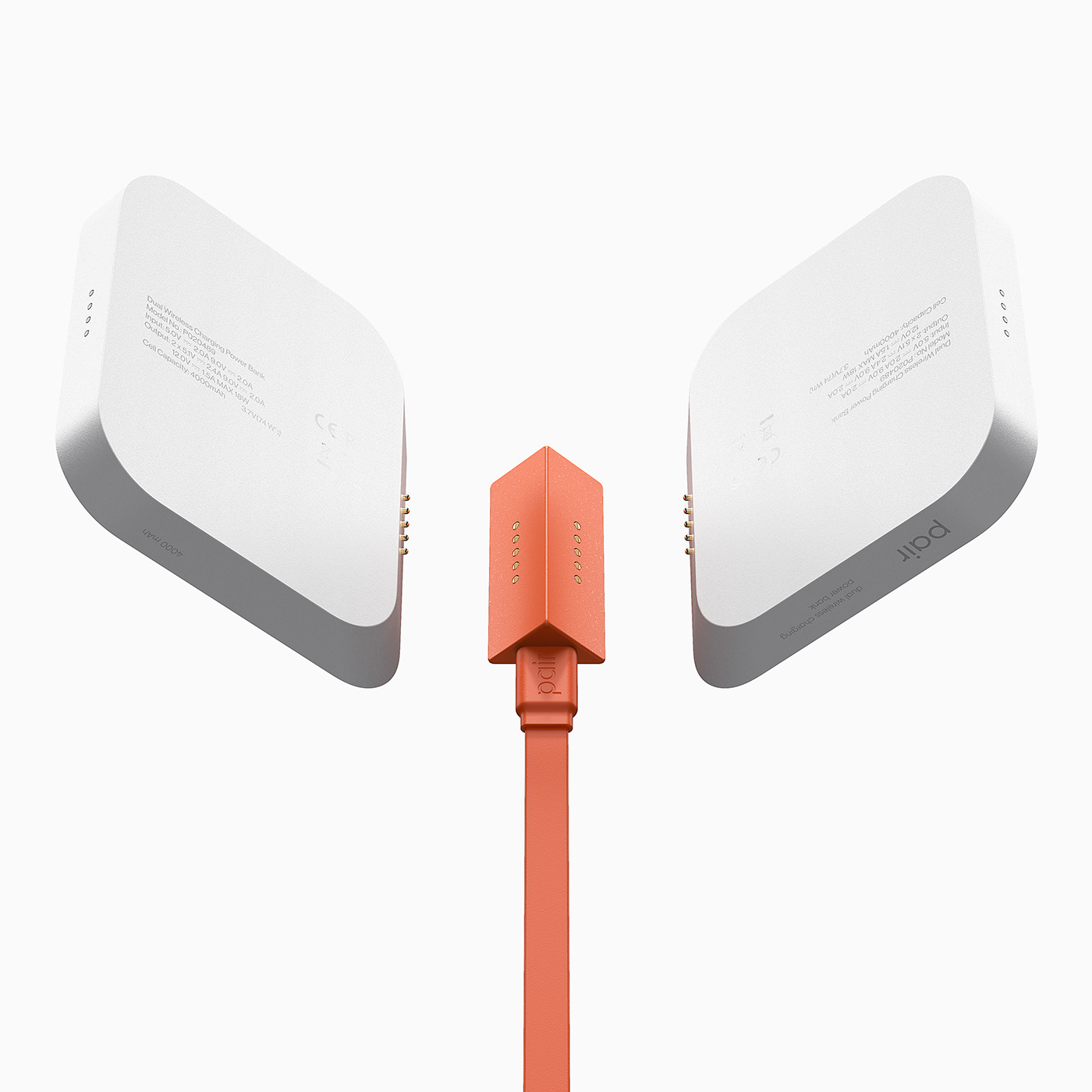 charge，Pair，wireless，portable battery，Mobile power supply，