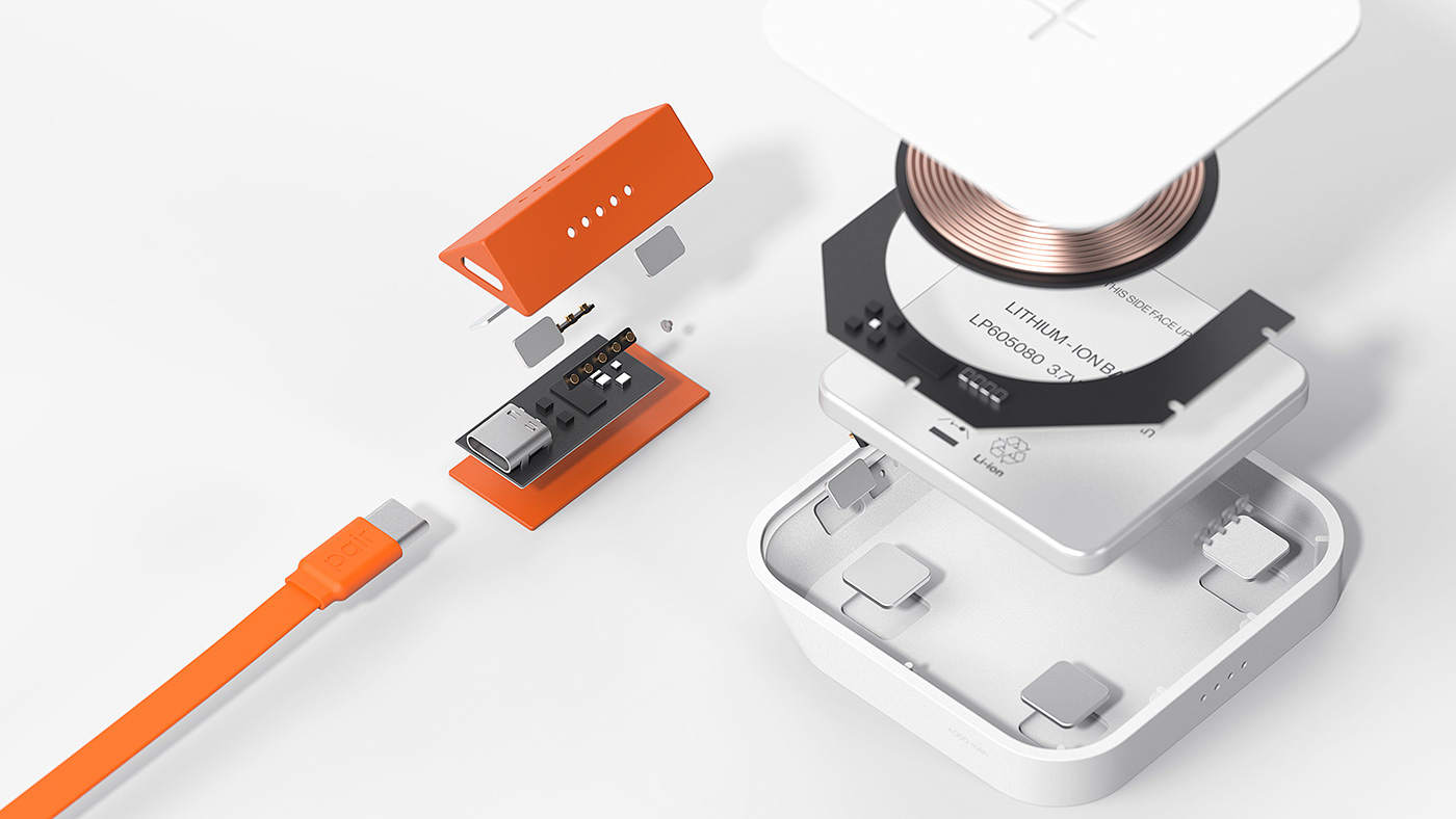 charge，Pair，wireless，portable battery，Mobile power supply，