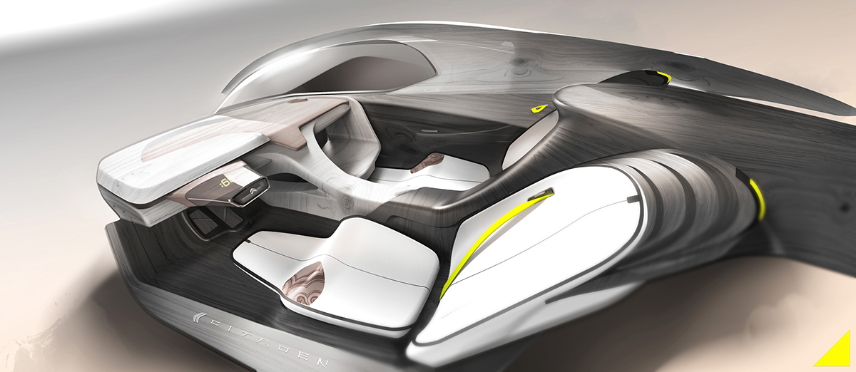 Reproduced car interior hand-painted，