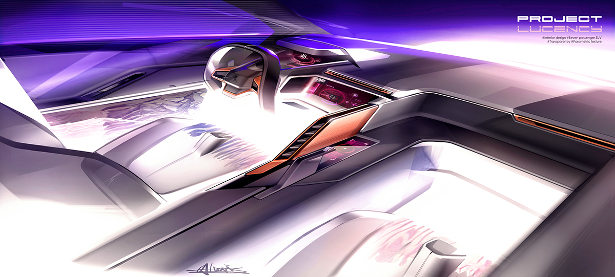 Reproduced car interior hand-painted，