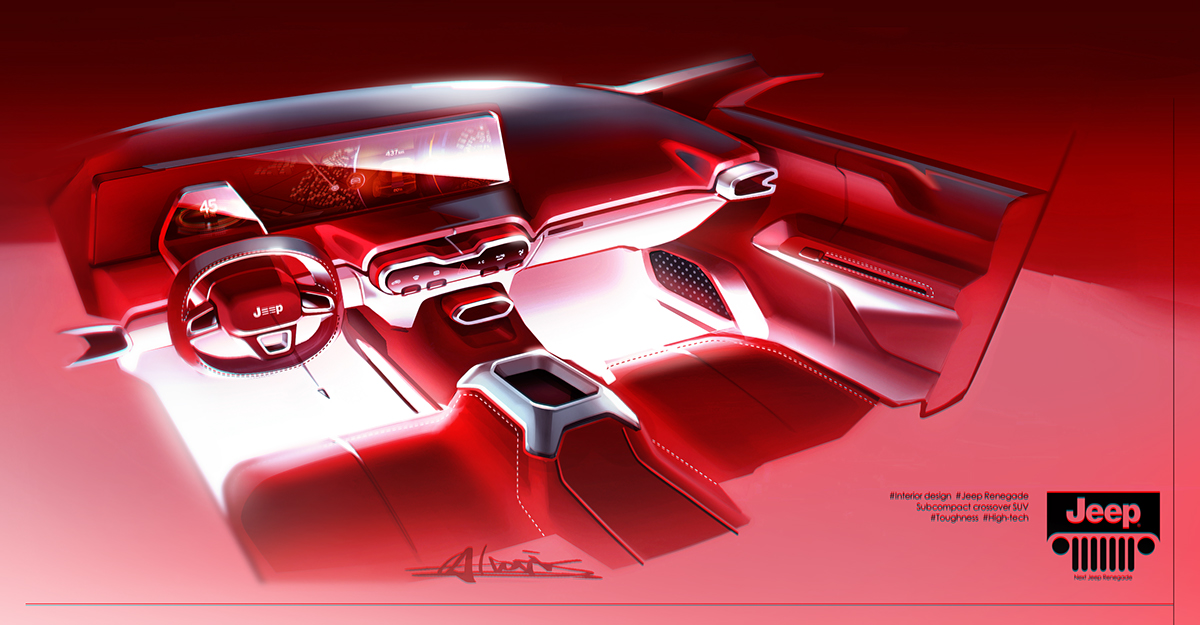 Reproduced car interior hand-painted，