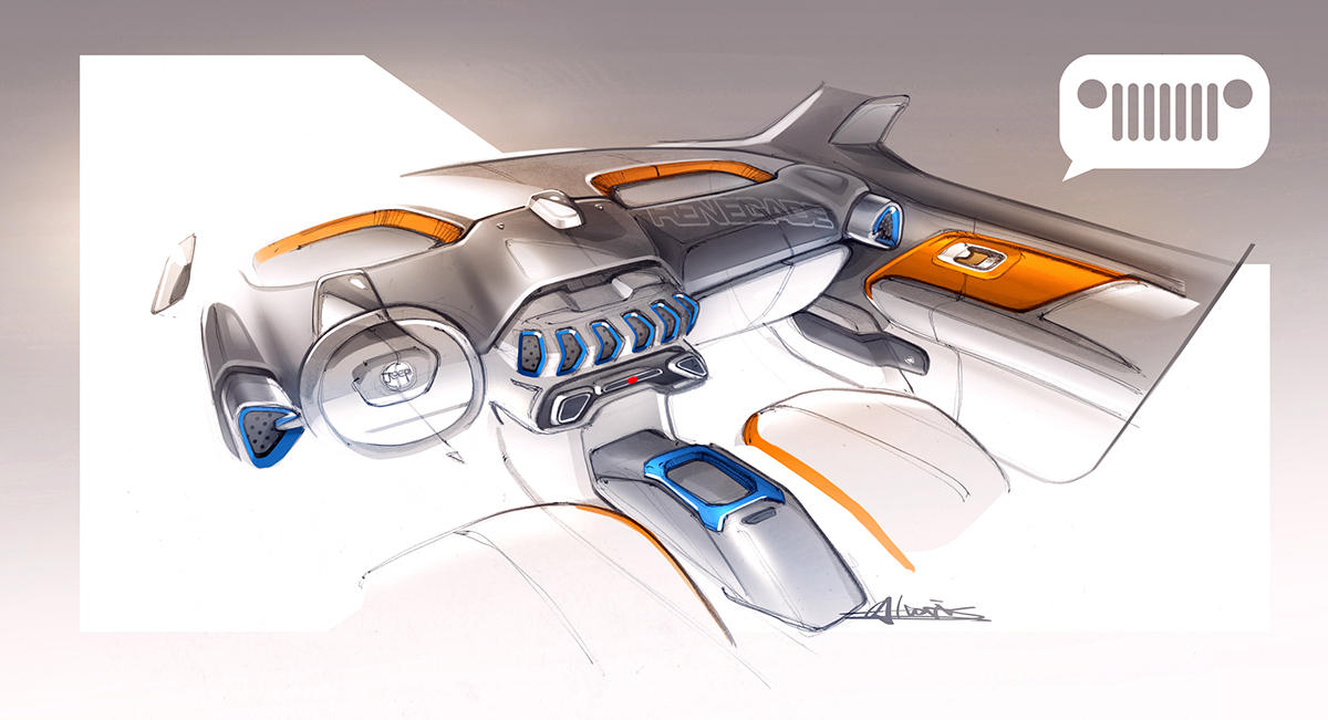 Reproduced car interior hand-painted，