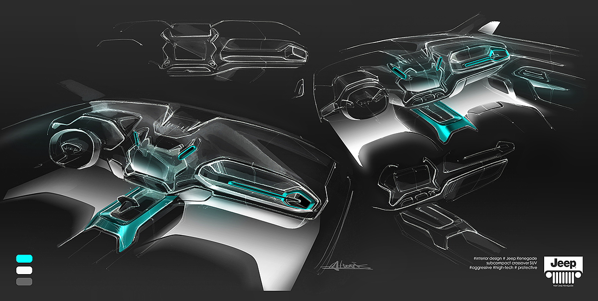 Reproduced car interior hand-painted，