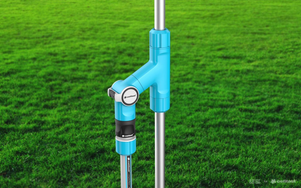 Cellfast，Nozzle，Spray water，Gardening tools，Easy to use，2015 red dot award，Ergoline sprinkler system，safety system，Garden sprinkler，