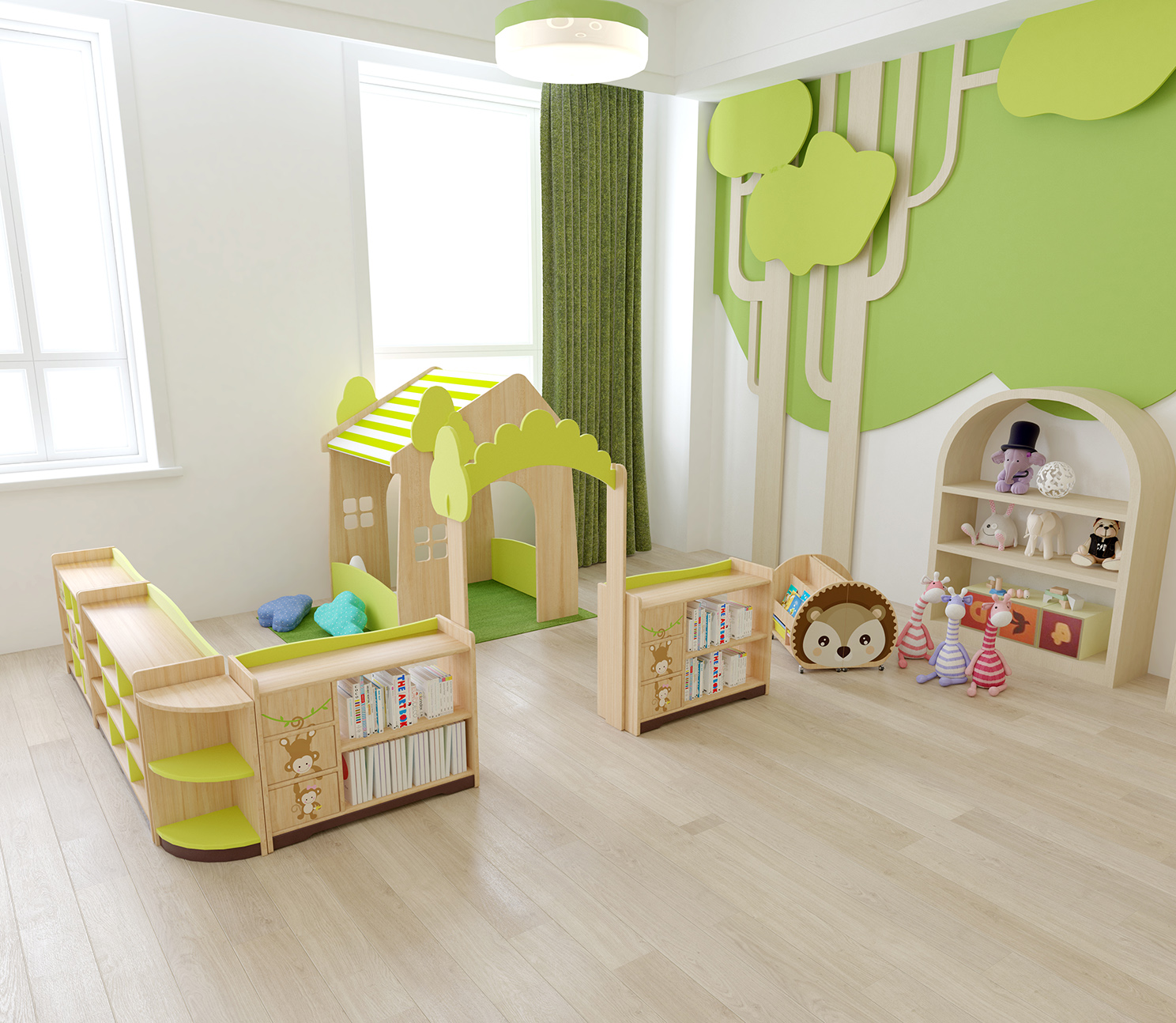 Kindergarten furniture，Kindergarten equipment，Children's furniture，Solid wood furniture，Solid wood Furniture Customization，