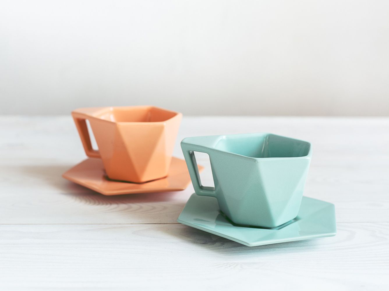 Water cup，glass，ceramics，Modern style，inspiration，Architectural geometric modeling，Easy to clean，Angular shape，