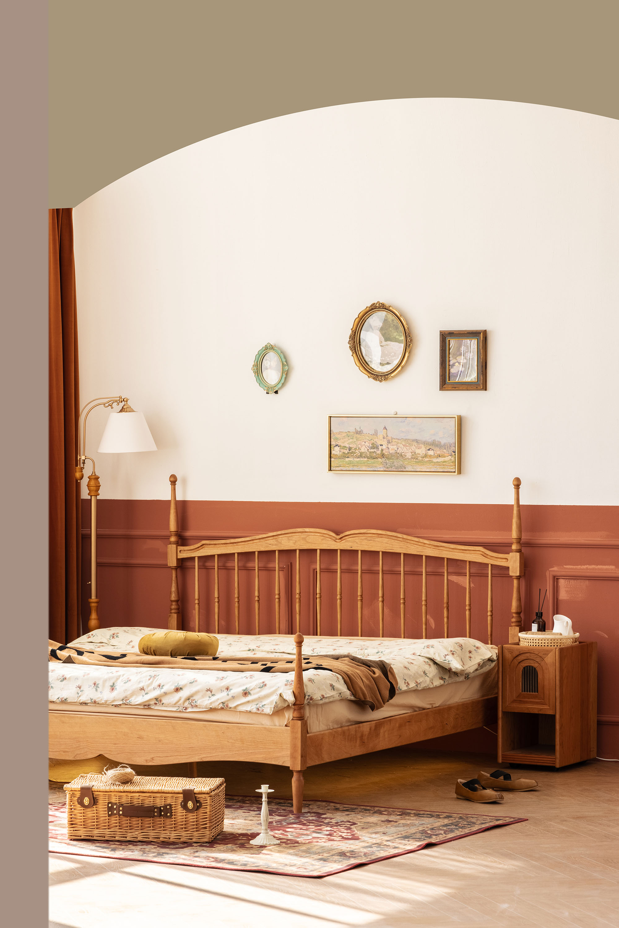 Solid wood furniture，Bed，furniture design ，Home design，