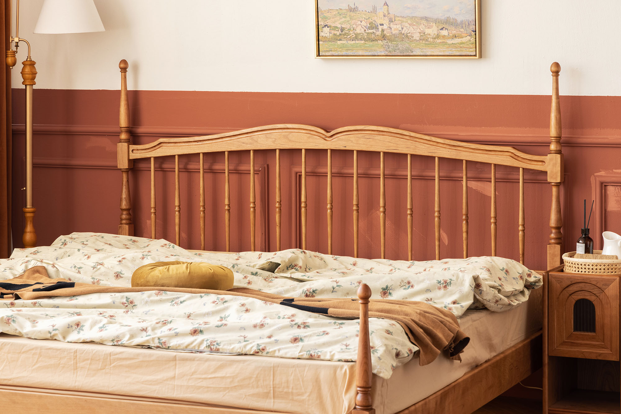 Solid wood furniture，Bed，furniture design ，Home design，