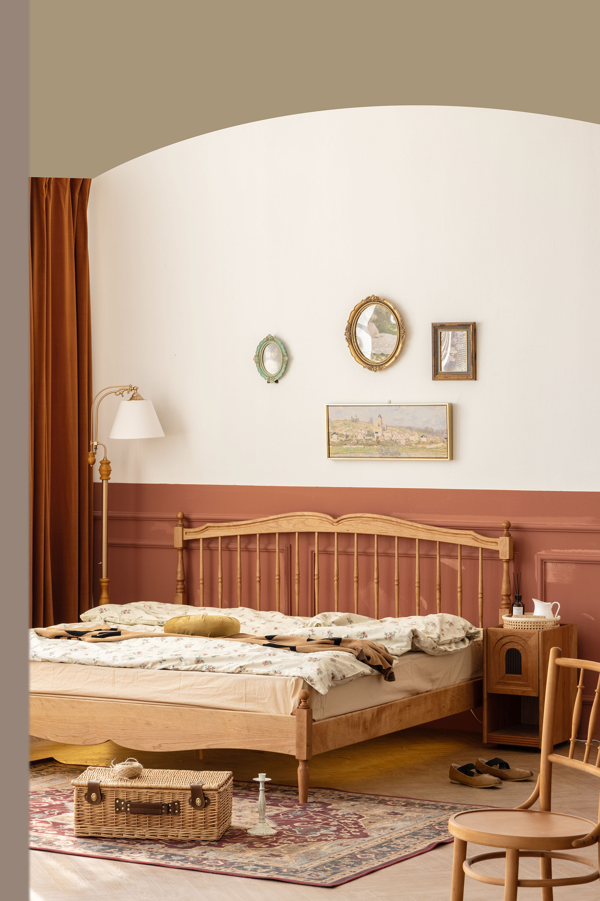 Solid wood furniture，Bed，furniture design ，Home design，