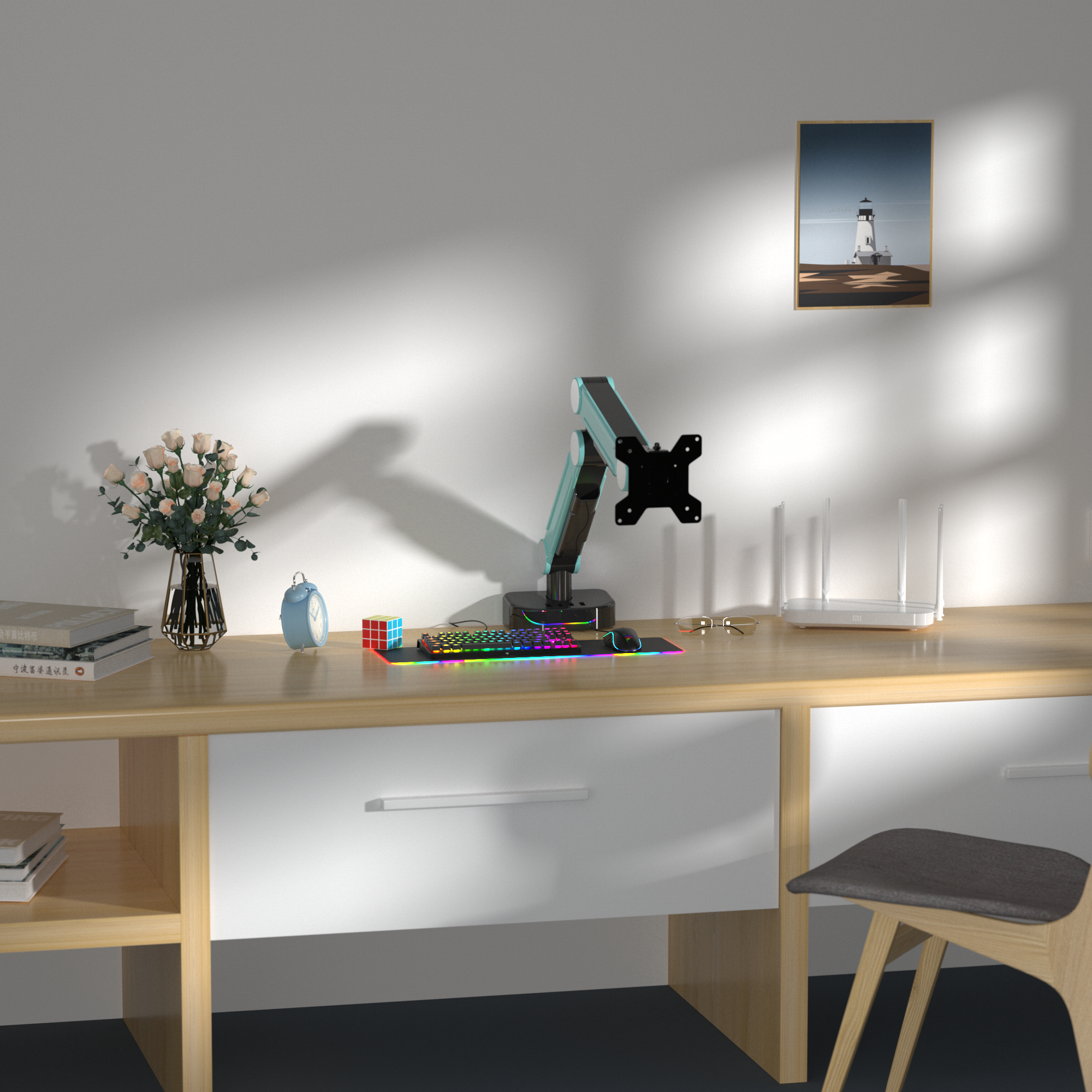 Health office supplies, display bracket, free hovering，