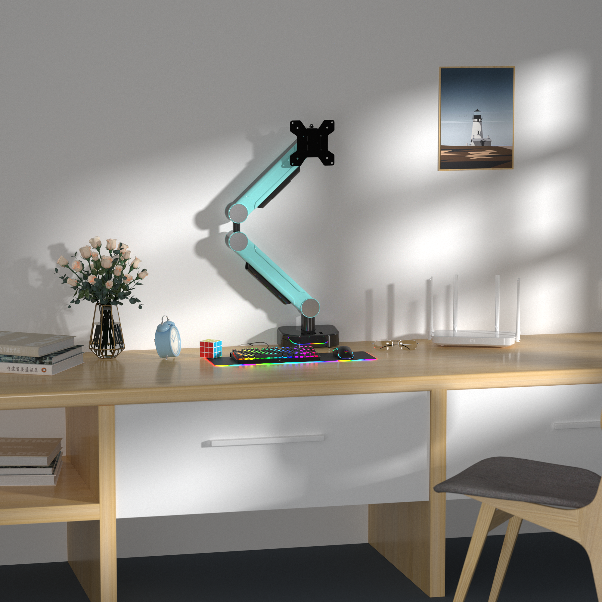 Health office supplies, display bracket, free hovering，