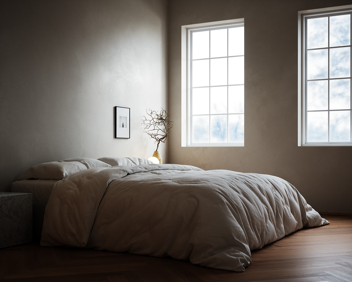 bedroom，fstorm，winter，