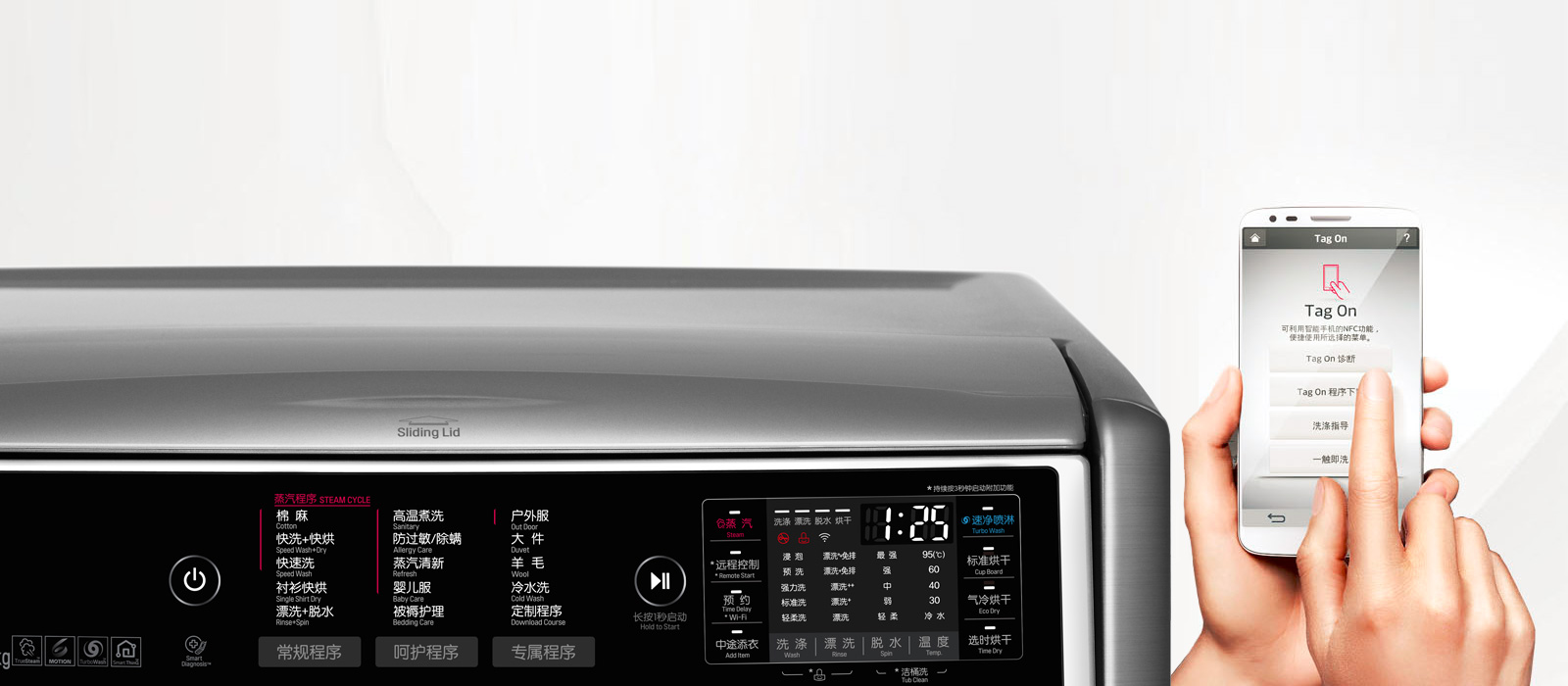 lg，WDRH053D7HW，Washing machine，Dual engine synchronization，