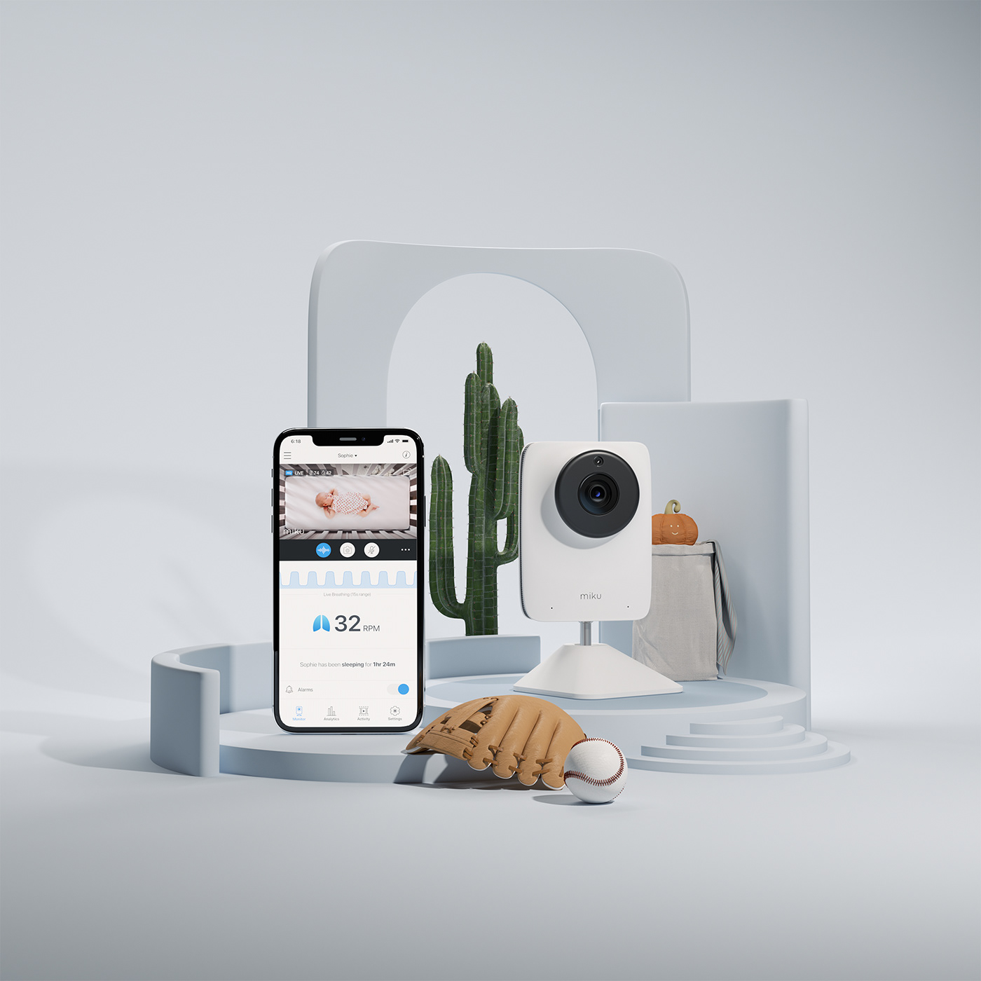 monitor，baby，3d，