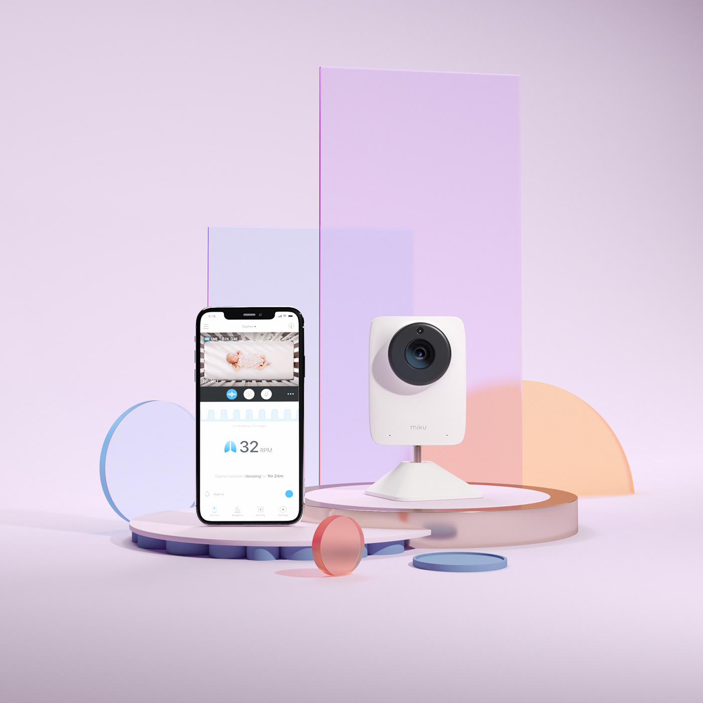 monitor，baby，3d，