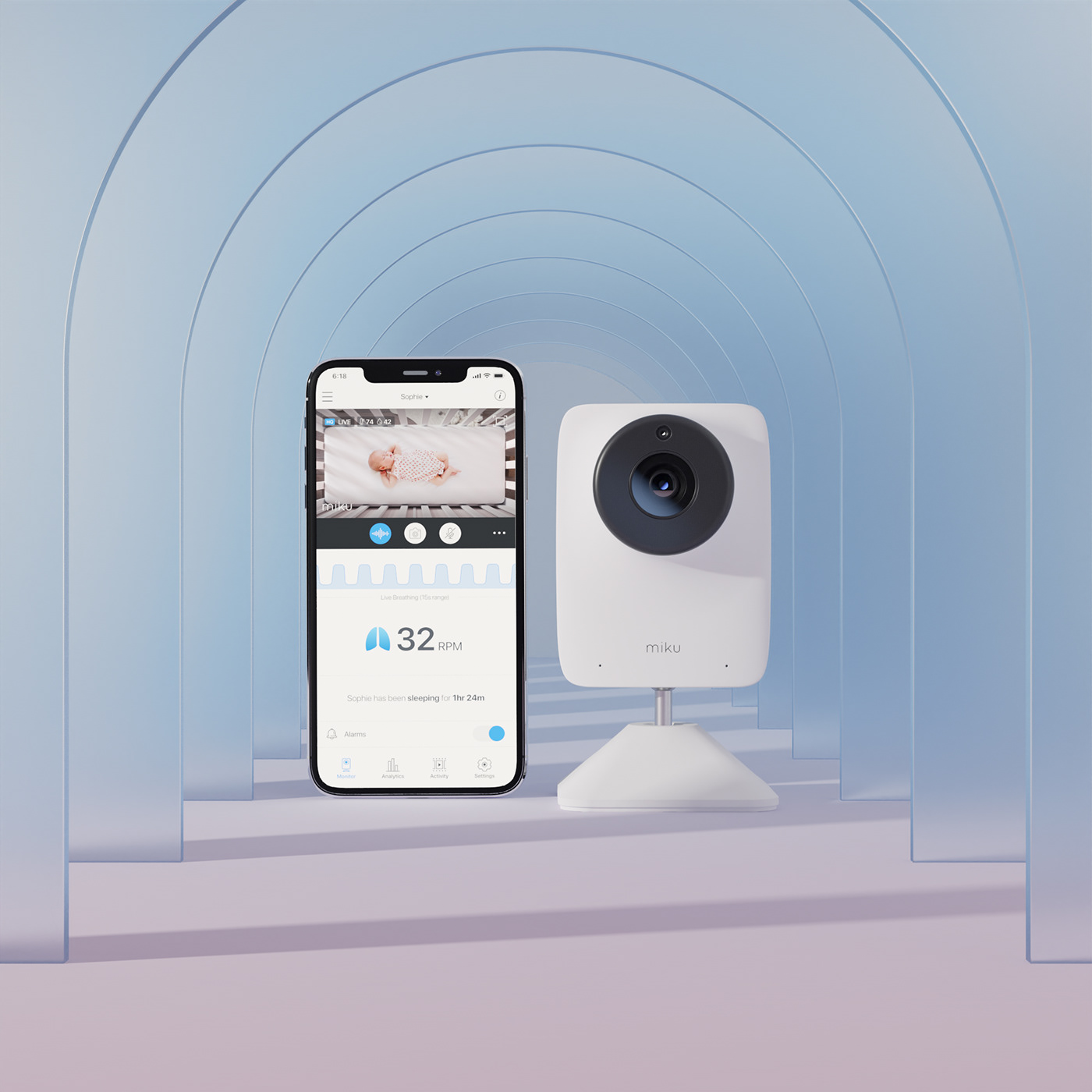 monitor，baby，3d，