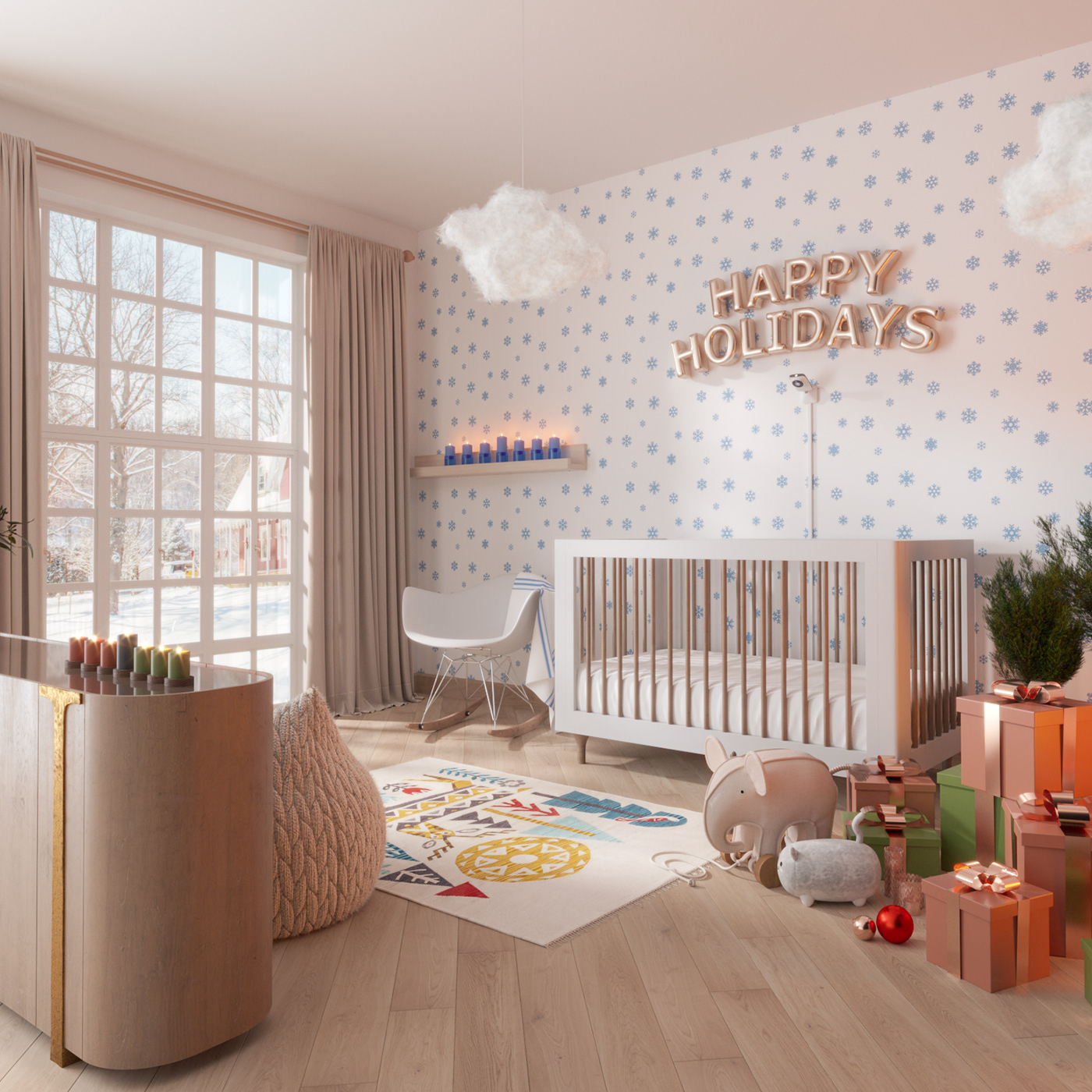 monitor，baby，3d，