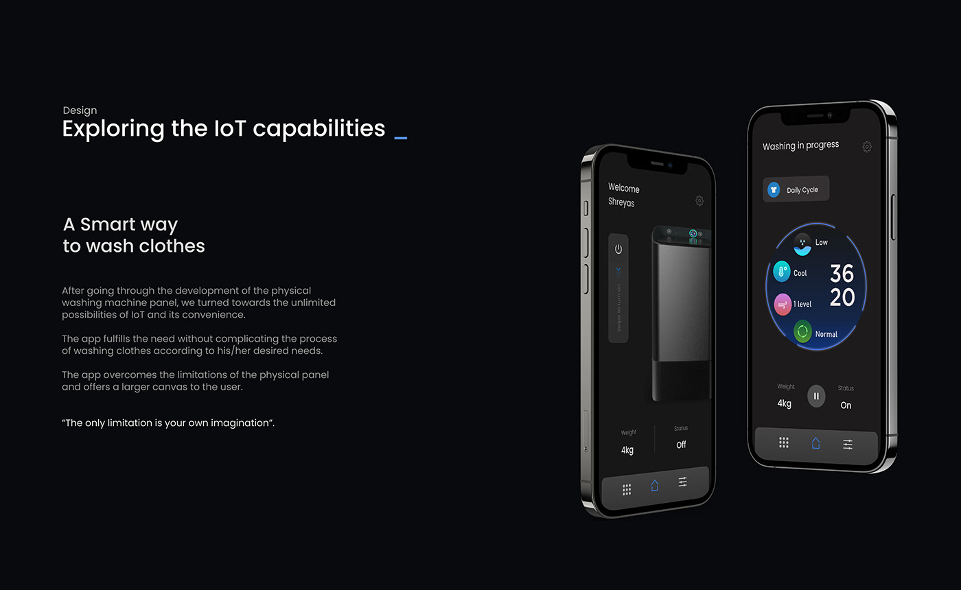 Washing machine，Man machine interface design，Knob type，