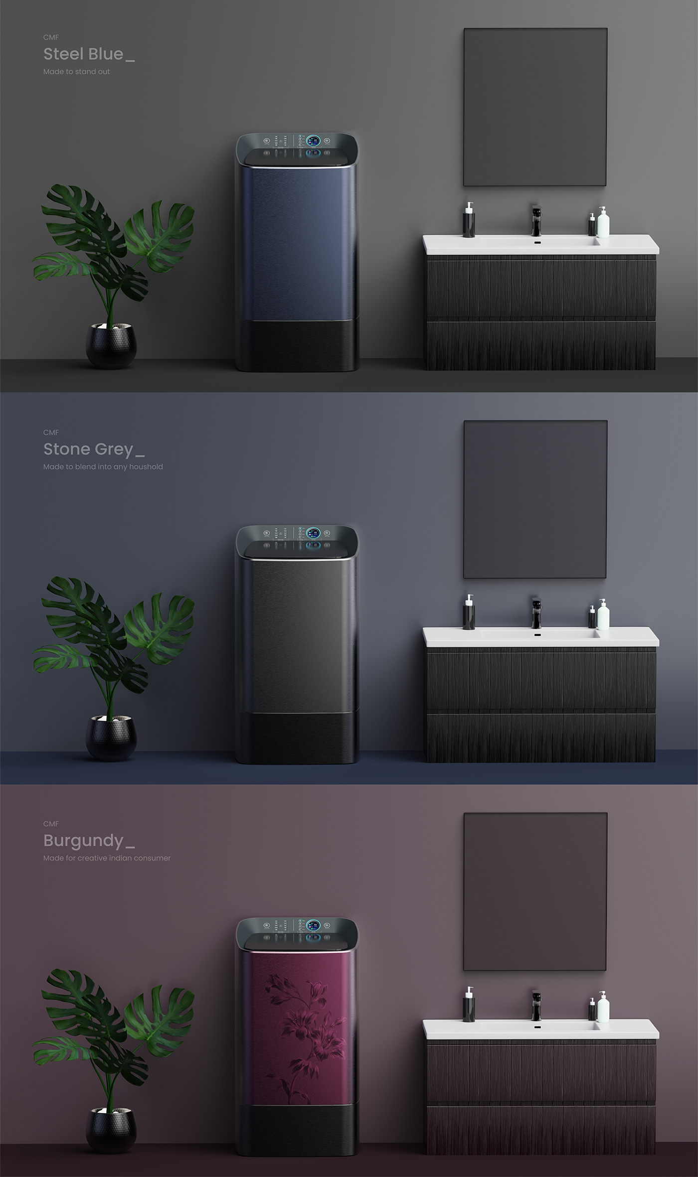 Washing machine，Man machine interface design，Knob type，