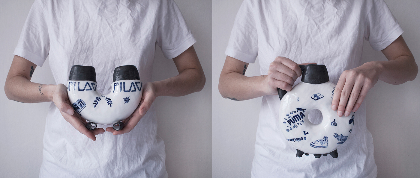 Ceramic design，Hand drawn craft，Blue Porcelain，Vase teapot，Handmade，