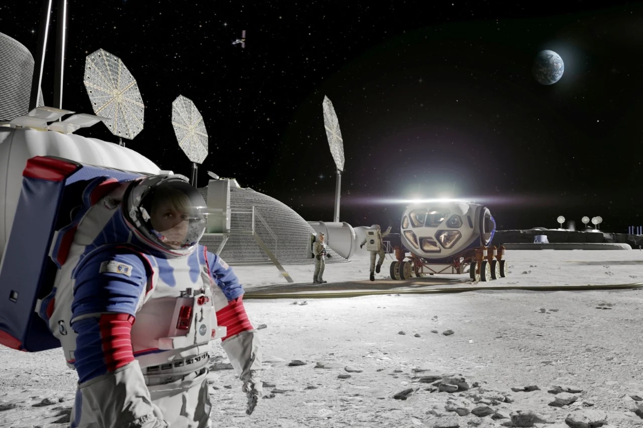 Lunar base，Metaverse lunar base，Mars rover，