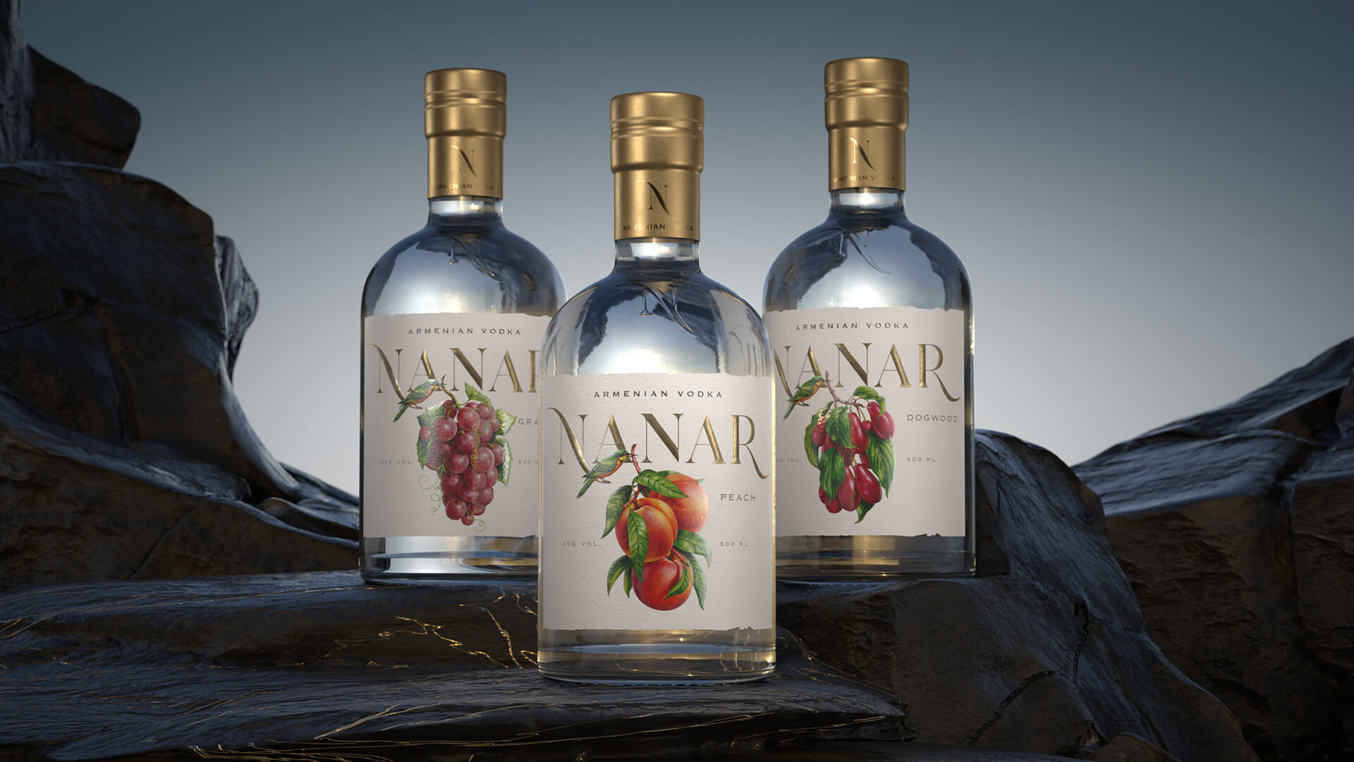 packing design，Nanar，Wine packaging，Vodka，