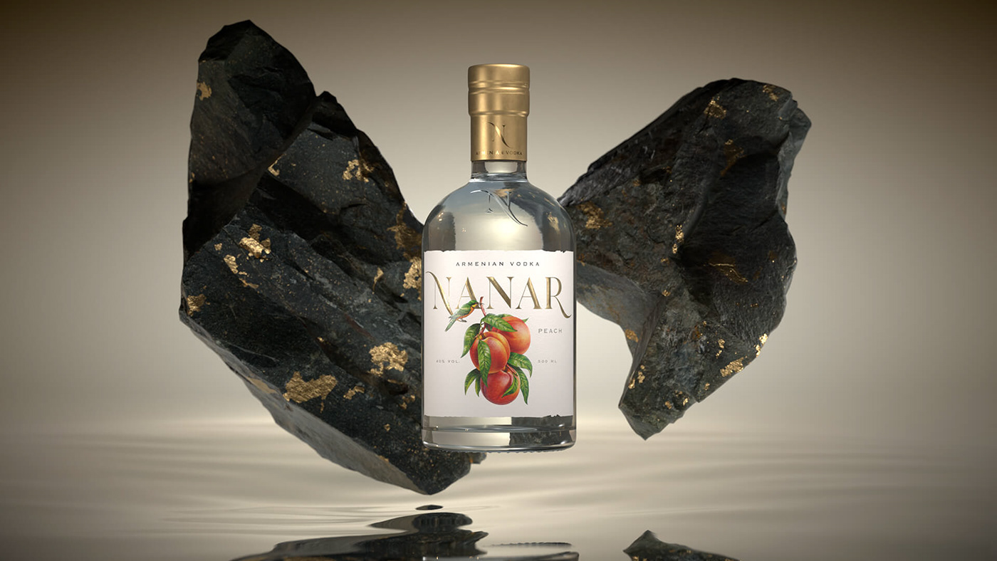 packing design，Nanar，Wine packaging，Vodka，