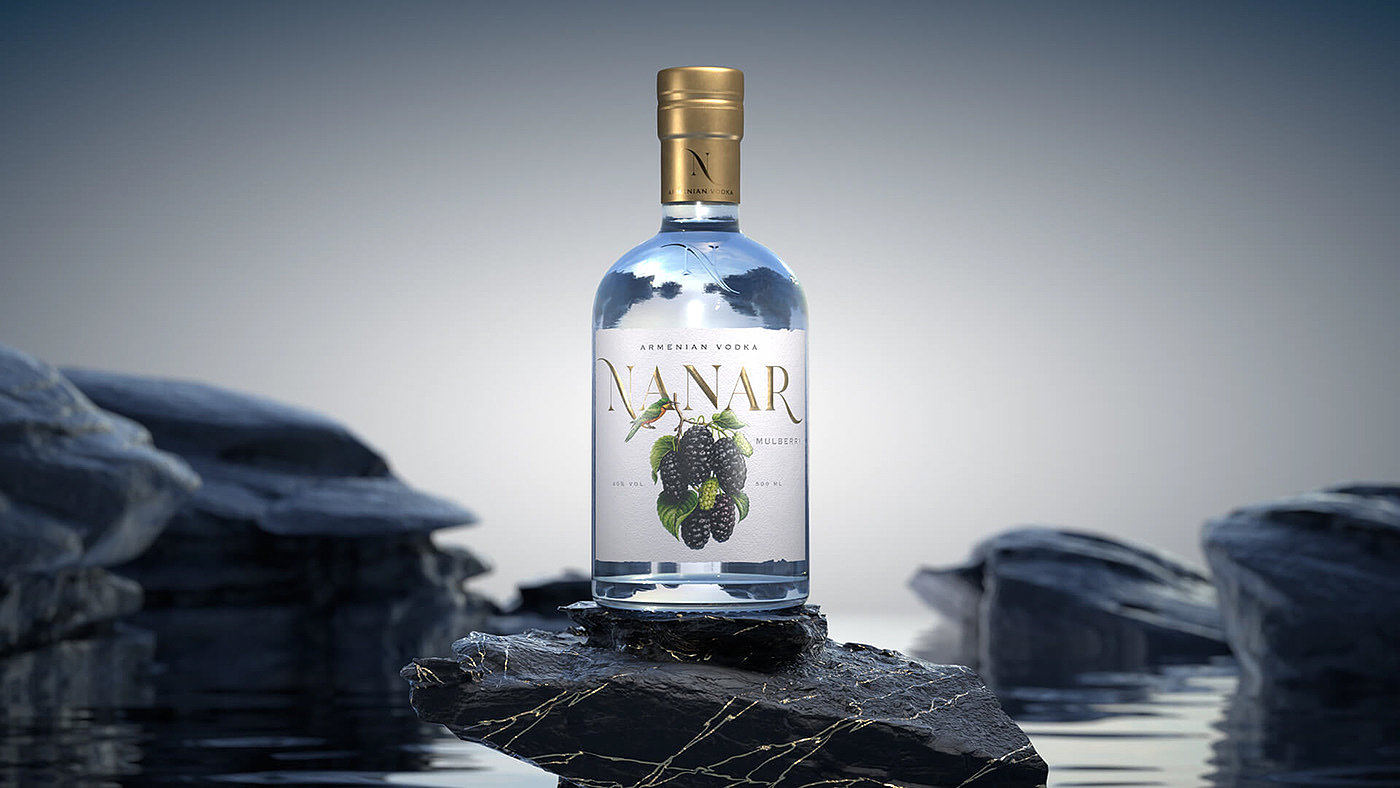 packing design，Nanar，Wine packaging，Vodka，