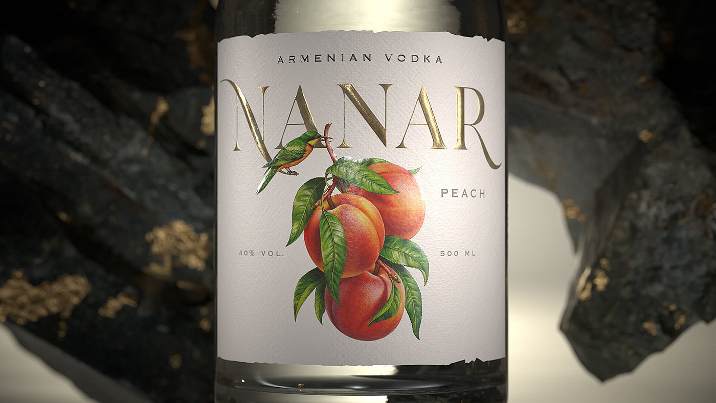 packing design，Nanar，Wine packaging，Vodka，