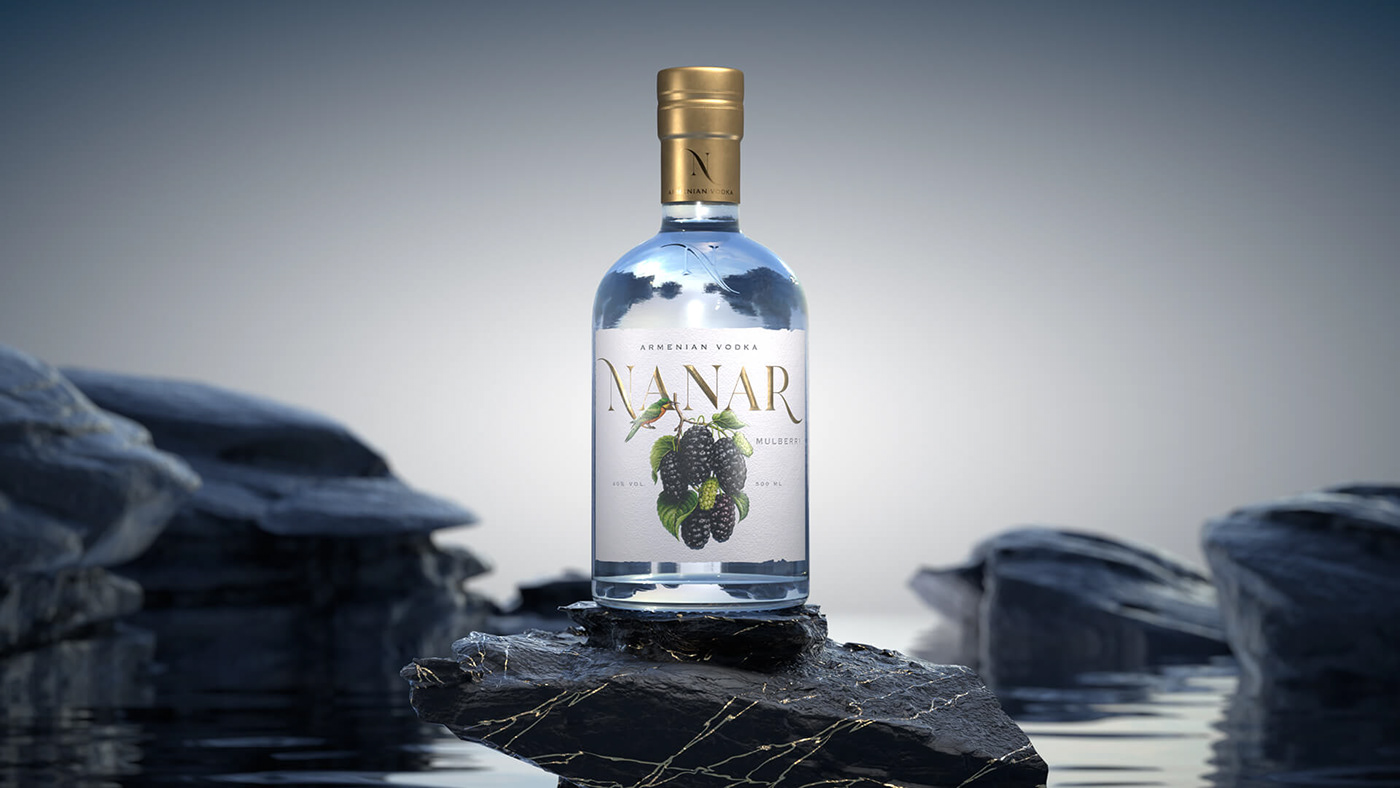 packing design，Nanar，Wine packaging，Vodka，