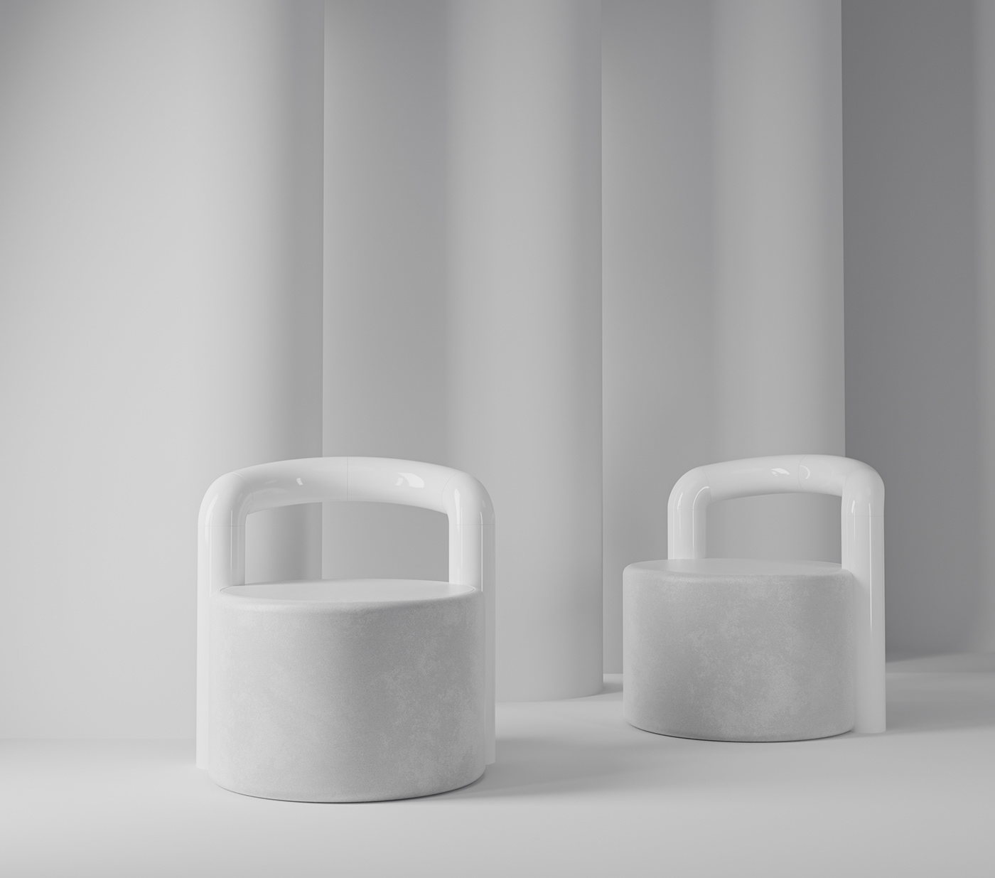 chair，white，Minimalism，concept，furniture，